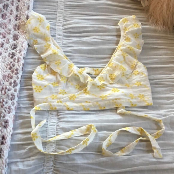 Free people floral where you go wrap crop top - Picture 3 of 6